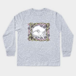 Dreaming White Fox Kids Long Sleeve T-Shirt